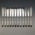 Around 1890 British antique silver plated cutlery 12 pair set in wooden box William Gallimore