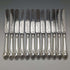 Around 1900 British antique silver plated cutlery 12 pair set in wooden box Walker & Hall
