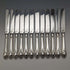Around 1900 British antique silver plated cutlery 12 pair set in wooden box Walker & Hall