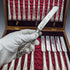 Around 1900 British antique silver plated cutlery 12 pair set in wooden box Walker & Hall