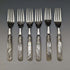 Around 1890 British Antique White Pearl Shell Handle Cutlery 6 Pair Set in Wooden Box Joseph Elliot