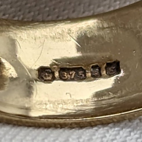 1972年英國復古珠寶K9金戒指戒指