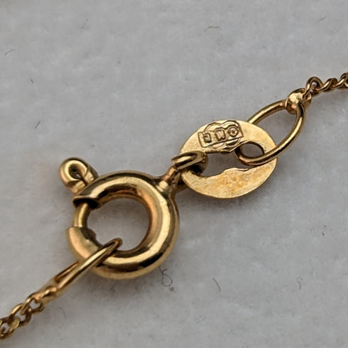 1965年頃 英国ヴィンテージジュエリー K9ゴールド&サファイア ペンダント ネックレス