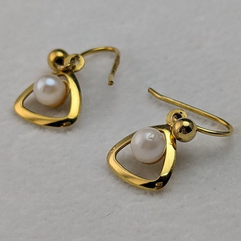 英國復古珠寶 K9 金珍珠耳環