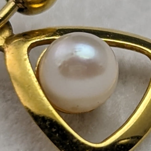 英國復古珠寶 K9 金珍珠耳環