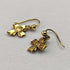 British Vintage Jewelry K9 Gold Ribbon Design Earrings