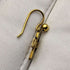 British Vintage Jewelry K9 Gold Ribbon Design Earrings