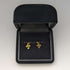 British Vintage Jewelry K9 Gold Ribbon Design Earrings