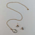 British Vintage Jewelry K9 Gold & Cameo Pendant Necklace Earrings Set