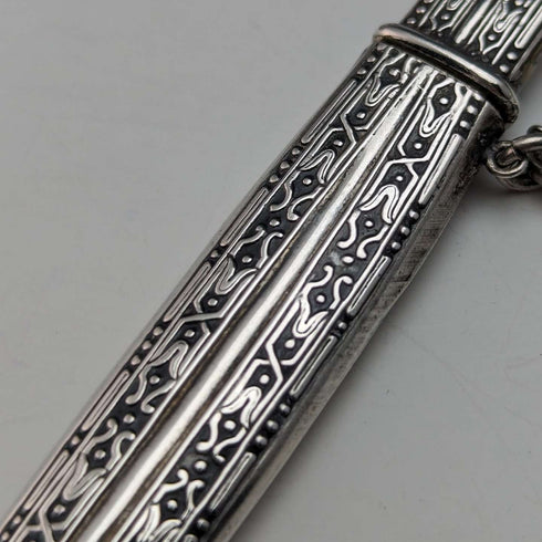 Late 19th Century American Antique Sterling Silver Chatelaine Bottle, Memo, Pencil