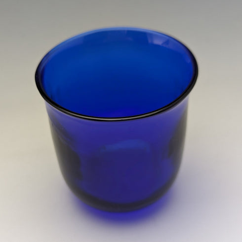 1905年 英国アンティーク 純銀&ブルーグラス マスタードポット&スプーン Harrison Brothers