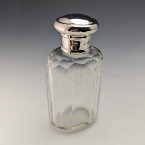 1924 年左右英國復古純銀帶蓋玻璃瓶 4 件套