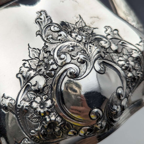 1895 English Antique Silver Plated Teapot Lee & Henry Wigfull