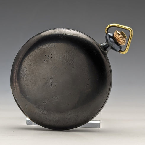 1923年頃 アンティーク オメガ 懐中時計 ガンメタル ハンターケース 動作良好