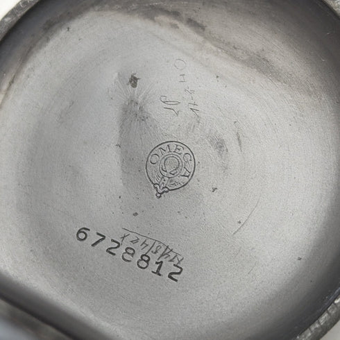 1923年頃 アンティーク オメガ 懐中時計 ガンメタル ハンターケース 動作良好