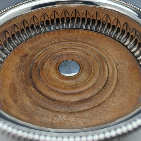 1808 年英國古董格魯吉亞純銀瓶杯墊 255 克約翰·羅伯茨