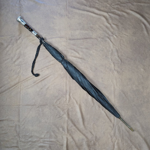 1905 年英國古董男士雨傘純銀和玳瑁樹脂手柄 86 厘米 S.FOX&Co.