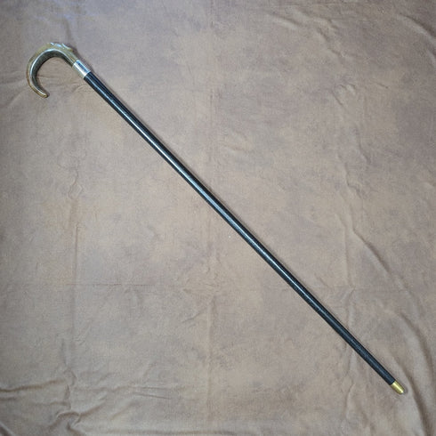 1927 年英國復古男式手杖純銀裝飾弧形牛角手柄 92 厘米