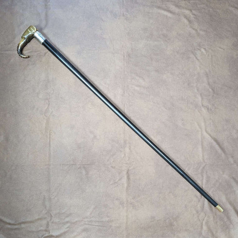 1896 British Antique Men's Cane Horn Elephant Handle 86cm