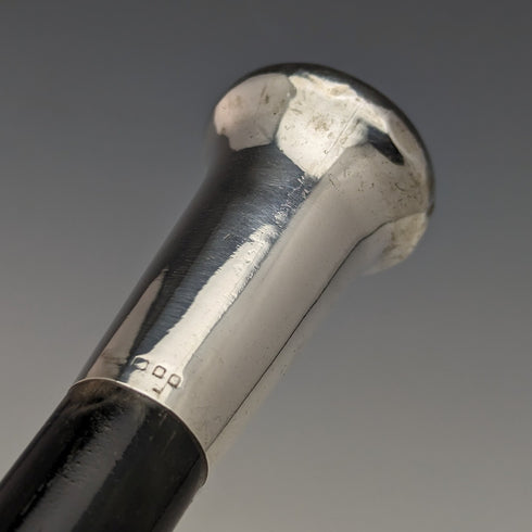 1929 年英國復古男士手杖純銀圓形手柄 91 厘米