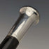 1929 British vintage gentleman's walking stick, sterling silver, round handle, 91cm