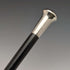 1929 British vintage gentleman's walking stick, sterling silver, round handle, 91cm