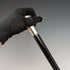 1929 British vintage gentleman's walking stick, sterling silver, round handle, 91cm