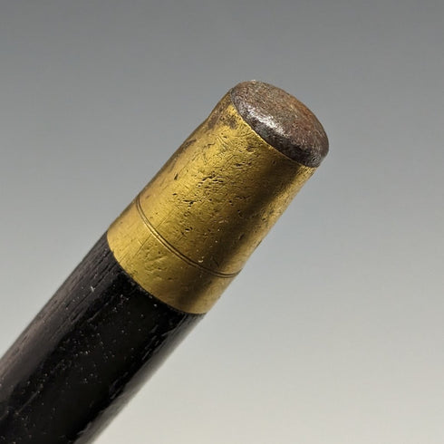 1927 年英國復古男式手杖純銀裝飾弧形牛角手柄 92 厘米