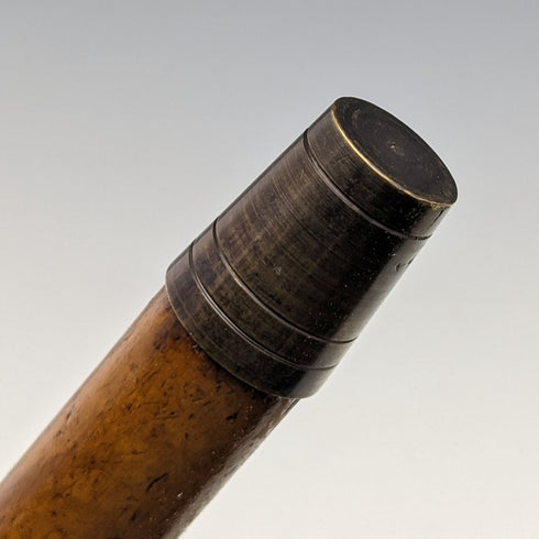 1895 年英國古董男士手杖輕便馬六甲藤製牛角手拿包手柄 81 厘米