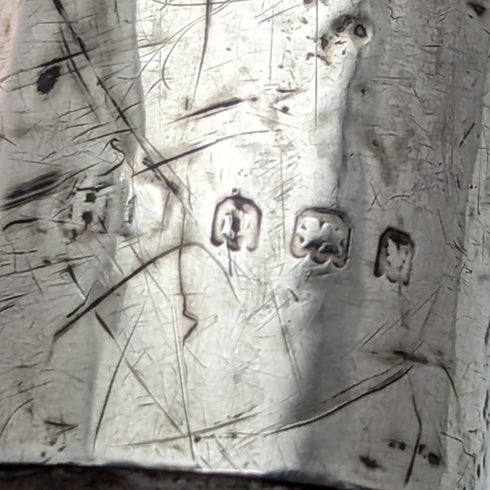 1919 年英國古董男士手杖純銀裝飾彎柄 88 厘米