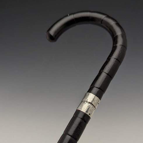 1915 年英國古董男士手杖純銀裝飾彎柄 87 厘米