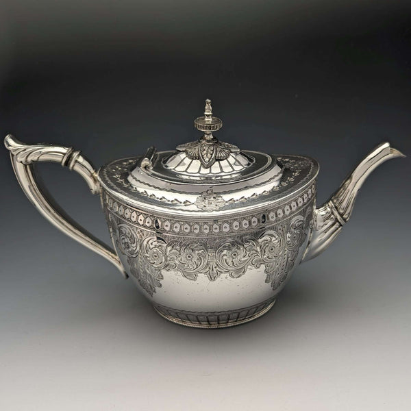 約 1900 年英國古董鍍銀茶壺 Philip Ashberry & Sons