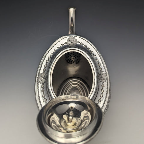 1900年頃 英国アンティーク シルバープレート製ティーポット Philip Ashberry & Sons