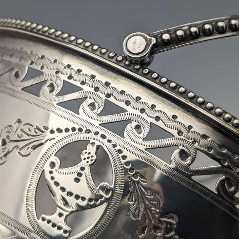 1782年 英国アンティーク ジョージアン 純銀製 シュガーバスケット 190g Robert Hennel