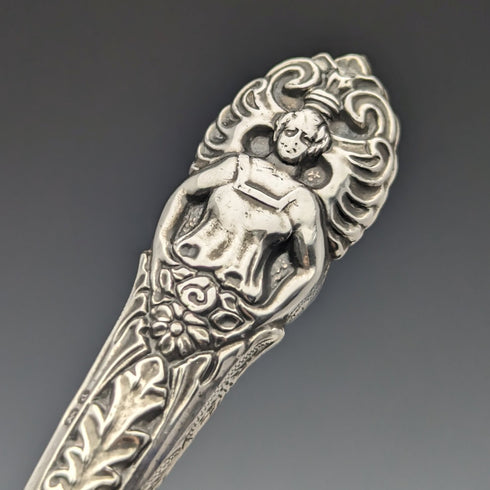 1903 British Antique Sterling Silver Handle Shoehorn Button Hook x2 Set Crisford & Norris