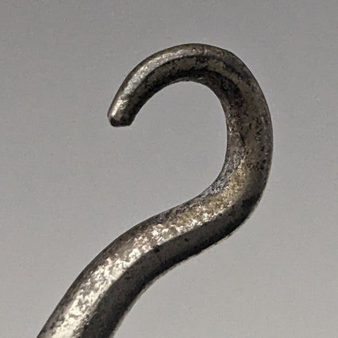 1903 British Antique Sterling Silver Handle Shoehorn Button Hook x2 Set Crisford & Norris