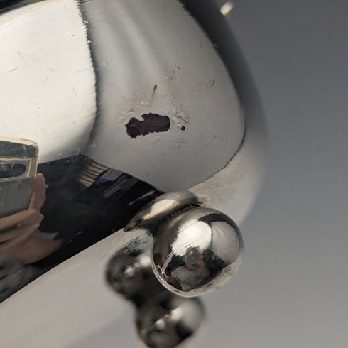 英国ヴィンテージ シルバープレート製 ティーストレーナー 木製ハンドル