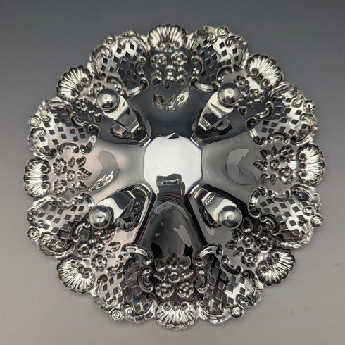 1901年 英国アンティーク 純銀製 脚付きディッシュ 182g William Davenport