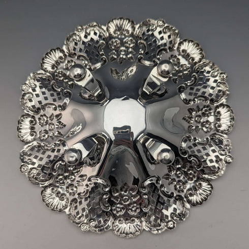 1901 British Antique Sterling Silver Stem Dish 182g William Davenport