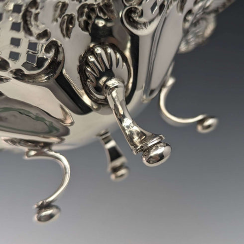 1901 British Antique Sterling Silver Stem Dish 182g William Davenport