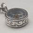 Circa 1890 British Antique Sterling Silver Albert Chain 25g Sterling Silver Compass Fob