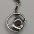 Circa 1910 British Antique Sterling Silver Double Albert Chain 37g Sterling Silver & Amber Fob