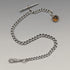 Circa 1925 British Antique Sterling Silver Albert Chain 25g Claw & Bowl Fob