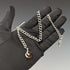 Circa 1925 British Antique Sterling Silver Albert Chain 25g Claw & Bowl Fob