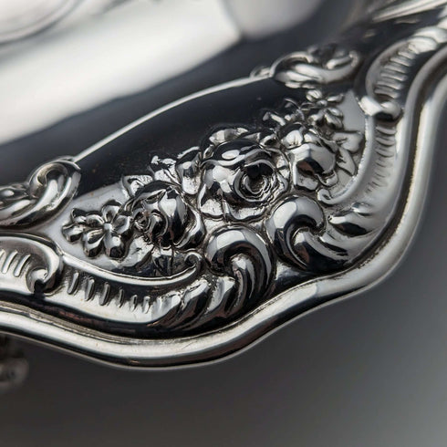 Circa 1895 American Antique Sterling Silver Stem Dish 215g Gorham
