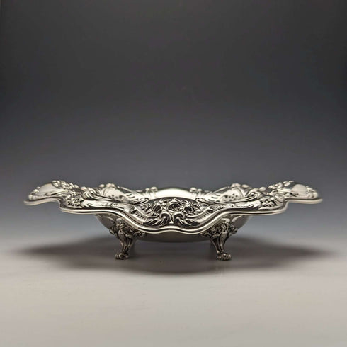 Circa 1895 American Antique Sterling Silver Stem Dish 215g Gorham