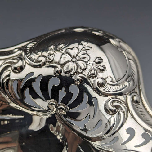 Circa 1895 American Antique Sterling Silver Stem Dish 215g Gorham