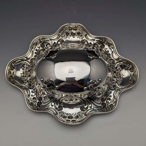 Circa 1895 American Antique Sterling Silver Stem Dish 215g Gorham
