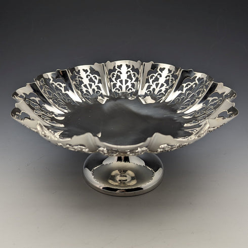 1933 British Vintage Sterling Silver Compote/Tazza 428g Diameter 24cm Viners