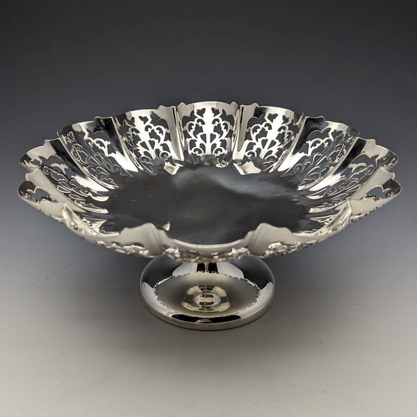 1933 British Vintage Sterling Silver Compote/Tazza 428g Diameter 24cm Viners